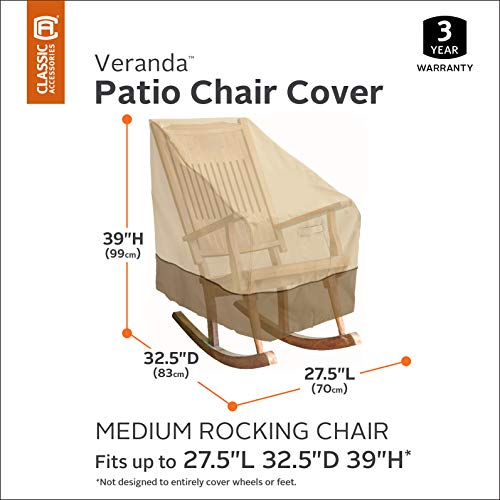 Classic Accessories Veranda Water-Resistant 27.5 Inch Rocking Chair Cover, Patio Furniture Covers #TOP2