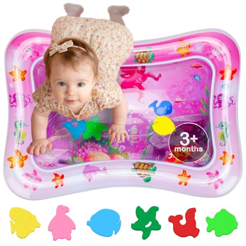 Image of Tummy Time Water Mat – Inflatable Water Play Pad for Babies - Sensory Tummy Time Mat for Floor Play - 100% BPA-Free & Leakproof - Baby, Infants 3-12 Months – Pink - Avec Maman