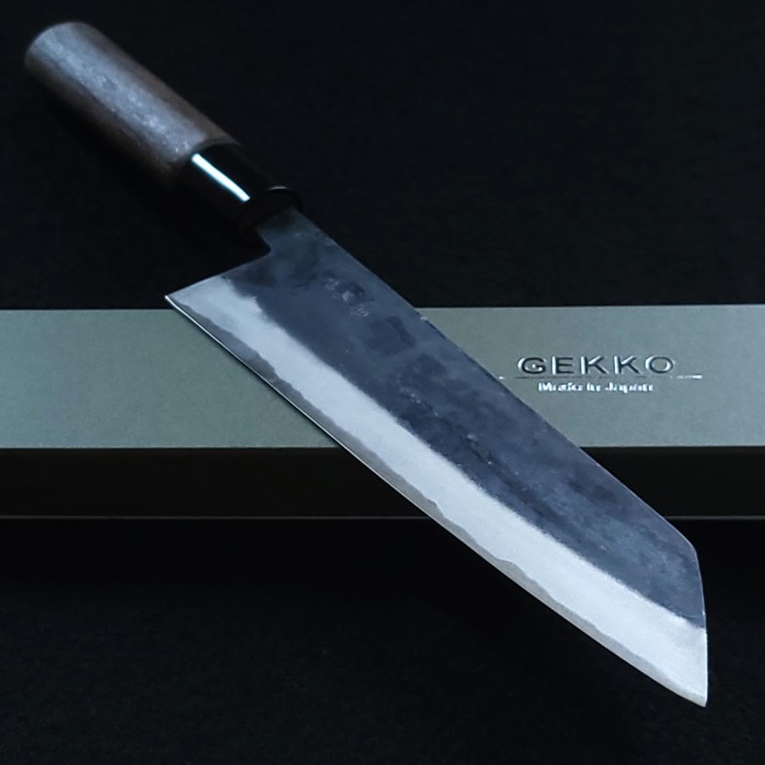 Amazon.co.jp: 白紙2号 黒打 文化（万能）包丁 195㎜ G1518 焼柄 月光 