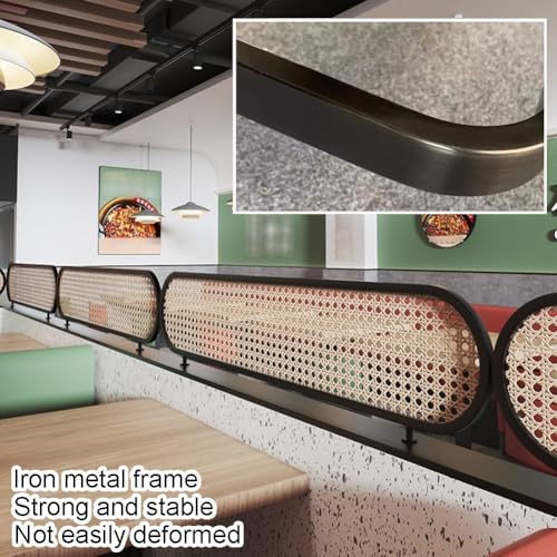 Solution de cloture basse elegante en rotin structure doree Or-A - 4