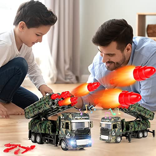 Youlechen 803-1 Army Toys For Boys, Military Toys With 8 Missiles, Army Truck Toy With Light & Sounds, Die-Cast Army Vehicle thumb #5