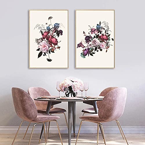 Peinture minimaliste plantes sur toile haut de gamme 60x80cm