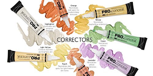 L.a. Girl Pro Conceal Set Orange, Yellow, Green, Lavender, Peach, Light Yellow Correctors And Highlighter #TOP1