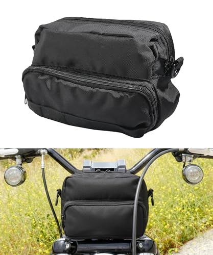SCUARI Motorcycle Handlebar Bag,Car Accessories Multi-Purpose Handlebar Bags for Bicycles,Universal Tool Bag,Front Handle Bar Storage Bags for Forks and Saddle,Fits Most Motorcycles,Bicycles