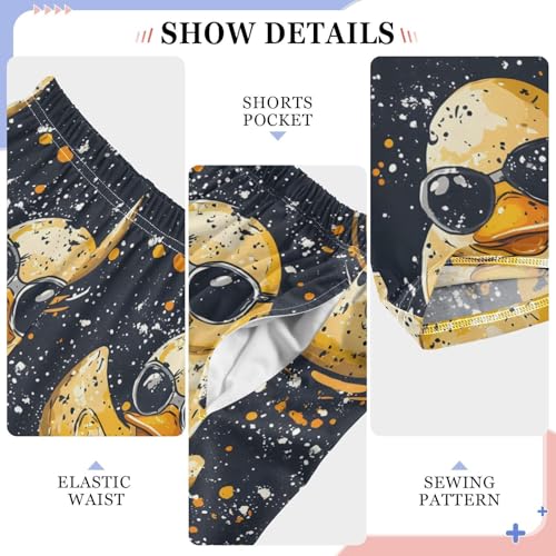 Cool Rubber Duck Black Pajama Pants Long Sleep Pant Soft PJ Bottoms Sleepwear4