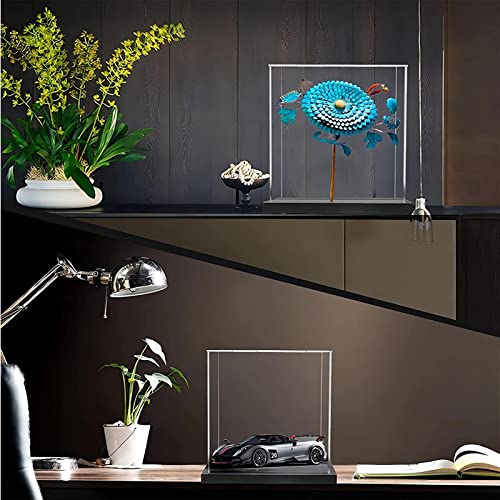3MM Thick Clear Acrylic Display Case , Thicken Base, DustProof, for Collectibles, Lego (Black Base, 20x15x15cm/8x6x6in) by VVVineanie - Used condition - Image 6