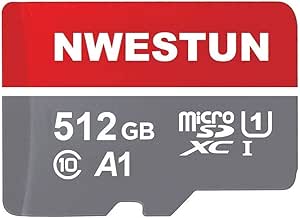 512GB Micro SD Card Memory Card with Adapter - 100MB/s, C10, U1, Full HD Available, A1, Micro SDXC UHS-I Memory Card XTF5G01