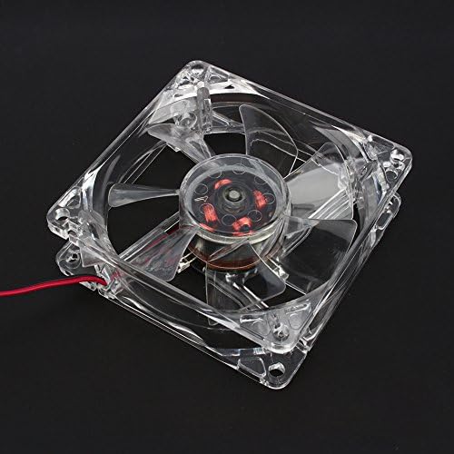 CPU Computer Cooling Case Fan Repair Part Kit, DC 12V 80mm Blue LED Light, Quiet Blowing, No Noise, Fast Heat Dissipation, For 4pin pc