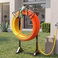 Garden Hose Holder with 2 Tool Hooks Heavy-Duty Water Hose Reel Rustproof — image 8