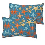Design de la taie d'oreiller : épais et tendance, vous offrant la relaxation la plus paisible, respirante et fraîche au toucher en été et chaude en hiver. Le bord de la belle taie d'oreiller imprimé étoile de mer est ouvert et fermé par une fermeture éclair invisible, ce qui est simple et pratique à utiliser.