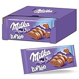 Die Luftschokolade von Milka mit kleinen Luftbläschen in der Alpenmilchschokolade zergeht auf der Zunge und erzeugt so ein intensives Geschmackserlebnis