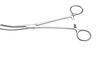 Kocher Hemostat Forceps 7 & quot؛ فكوك منحنية مع مسننات أفقية وأمبير. الأسنان 1x2 - الجراحة