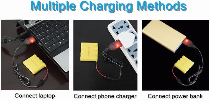 Miniatura 8 de Fielect Cable de carga USB positivo SM-2P para coche RC 3.6V 250mA Ni-MH Ni-CD batería