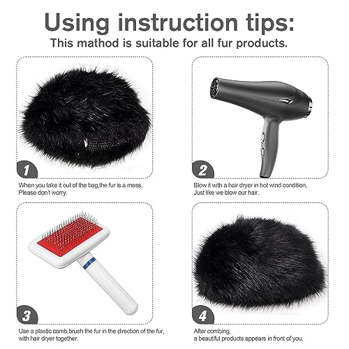 Dikoaina Faux Fur Cossack Russian Style Hat for Ladies Winter Hats for Women4