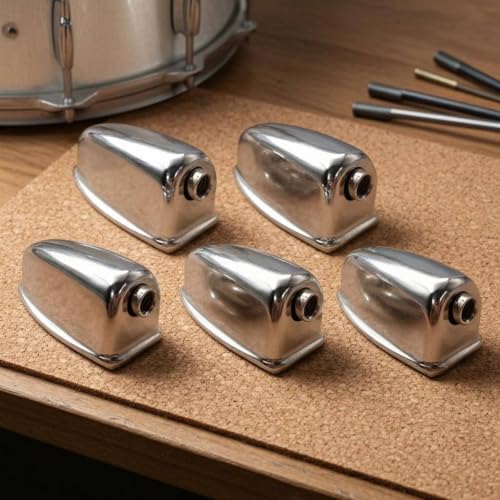 5 piezas de abrazaderas para caja (teardrop), accesorio musical reflectante, color plateado miniatura 3
