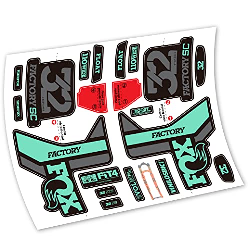 Pegatinas Horquilla Bici Fox Factory 32 2019 Vinilo Adhesivo (Verde Menta) Cover