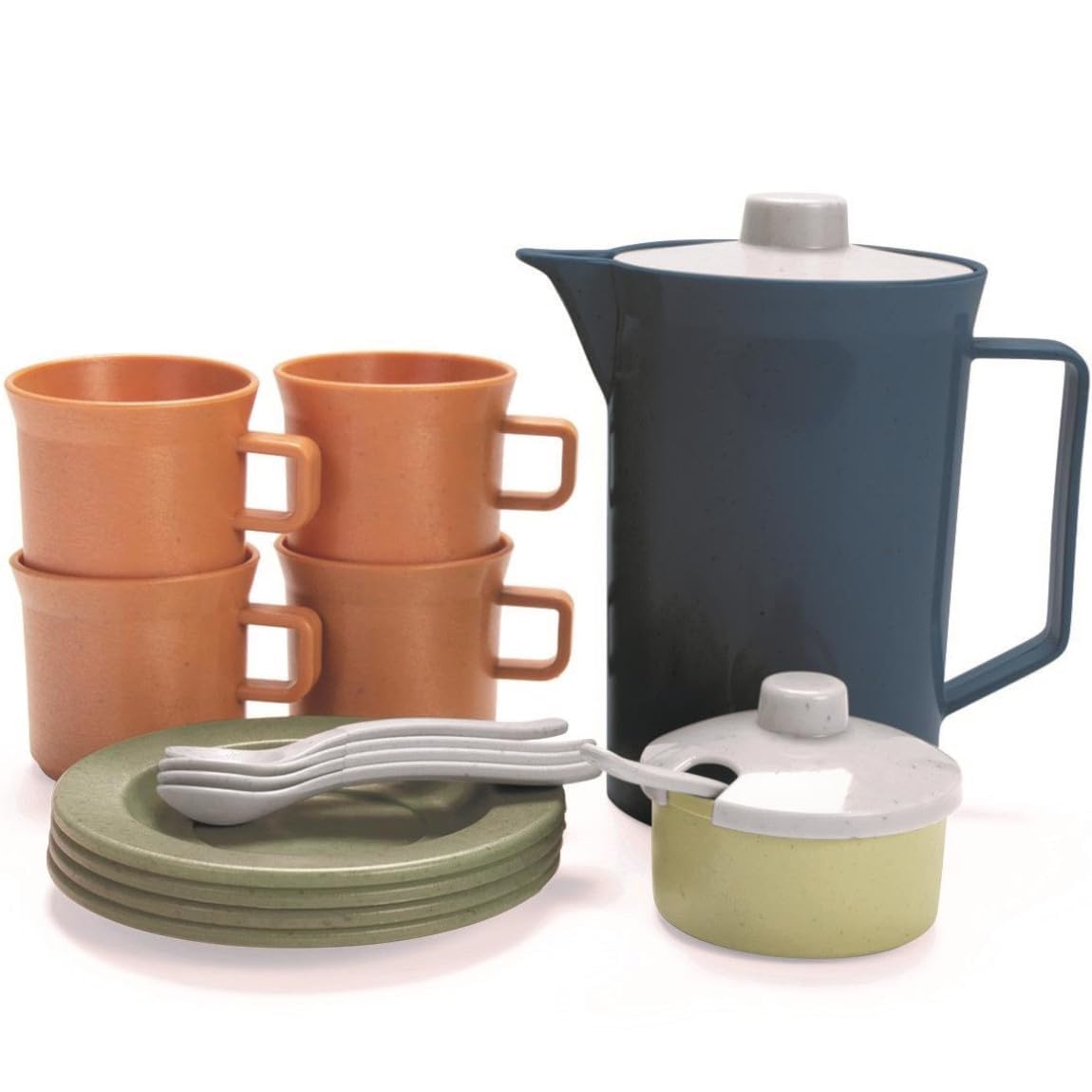 Andreu Toys - Bio Coffee Set (4 People) -In A Box Kitchen Toys, Multicolor (15641
