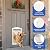 Classicmacher Dog Door for Large Dogs, White Frame Door for Large Dogs and Pets, Strong Plastic Doggy Door and Medium Pets with Sliding Lock Panel and Magnetic Soft Flap (Large, Milk White)
