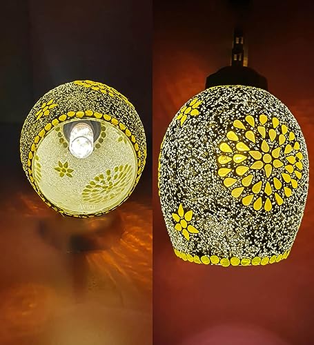 Image of Avior Handcrafted Glass Kitchen Island Hanging Light for Home Decoration, Living Room Pendant Lamp (Pack of 1)