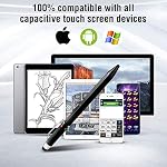 5-in-1 Stylus stylo & multicolore stylo en un, stylo multifonction avec boîte cadeau en métal, bleu noir rouge stylo à bille vert Ipad avec Style universel stylo multicolor pour écrans tactiles (noir)
