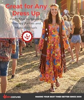 Morph Women's Hippie Costume 70s Long Dress Size XL : Amazon.com.be: Toys