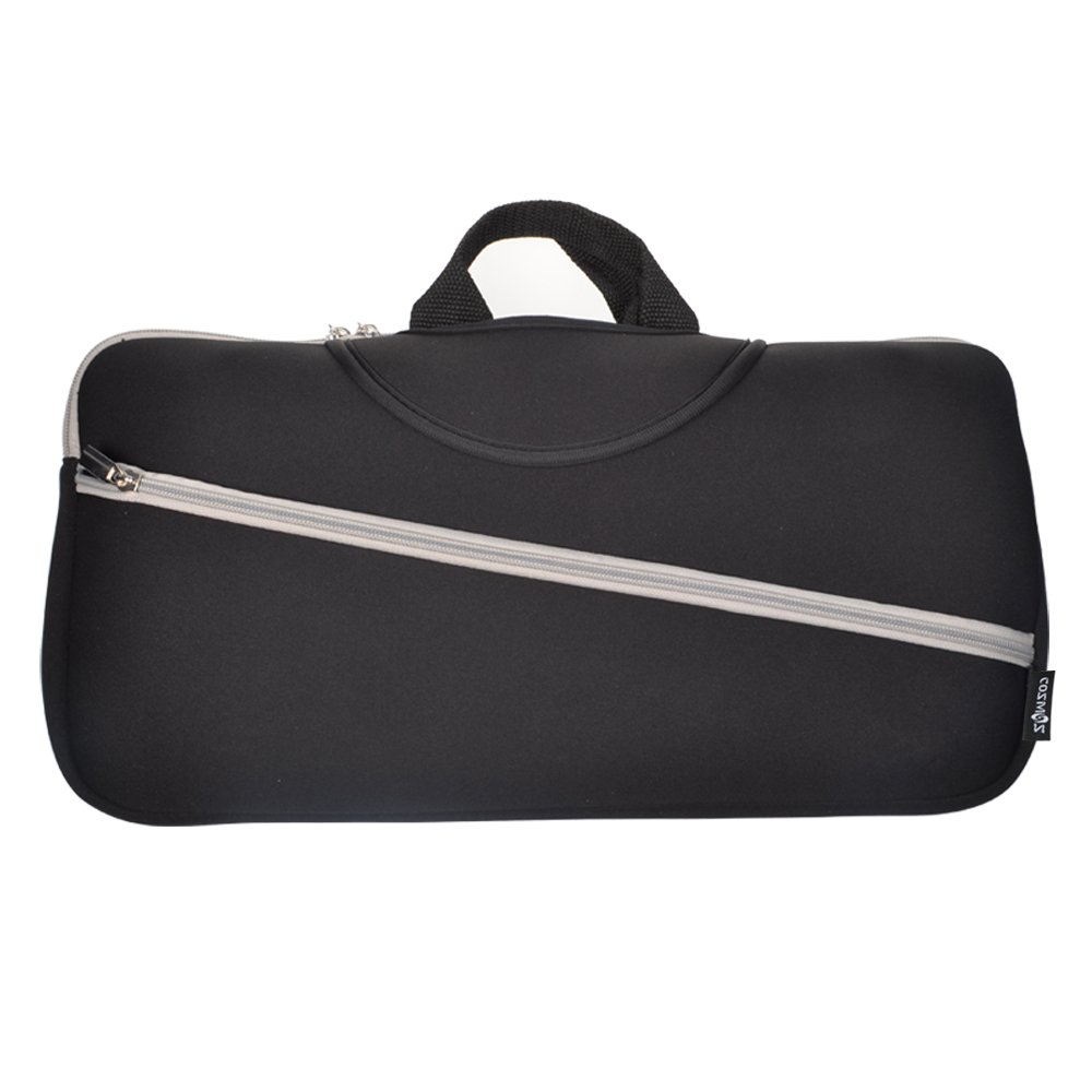 Cosmos Black Color Soft Neoprene Sleeve Carrying Travel Case Compatible with Canon PIXMA TR150 and PIXMA iP110 Portable Printer Mobile Photo Pinter and Power Adapter & Cable