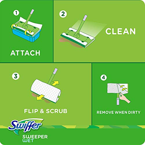 Swiffer Sweeper Wet Cloth Refill, White 60 Count #TOP1