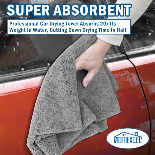 Image of HOMEXCEL Professional Large Microfiber Car Drying Towels 8 Pack, 31 inch x 24 inch