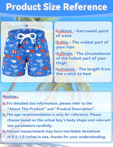 Image of Olreco Toddler Swim Trunks Baby Boy Bathing Suit Quick Dry Kids Swimsuits Boys Board Shorts Kids Swim Shorts Boys' Swimwear