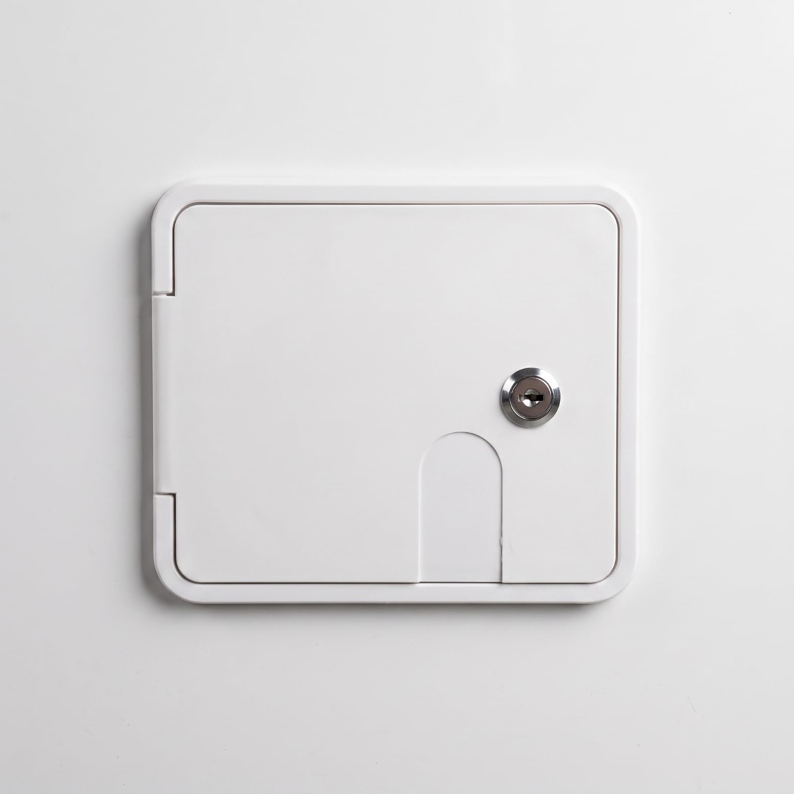 Porte Trappe Câble avec Clés, Blanc, 193-164