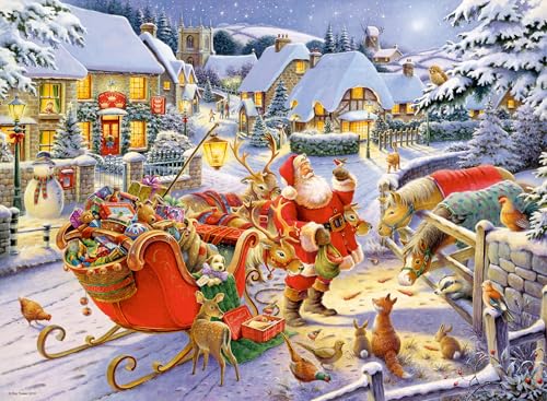 Ravensburger Collection No.1 Christmas Market & Santa Claus Christmas Supper 2x 500 Piece Jigsaw Puzzle for Adults and Kids Age 10 Years Up