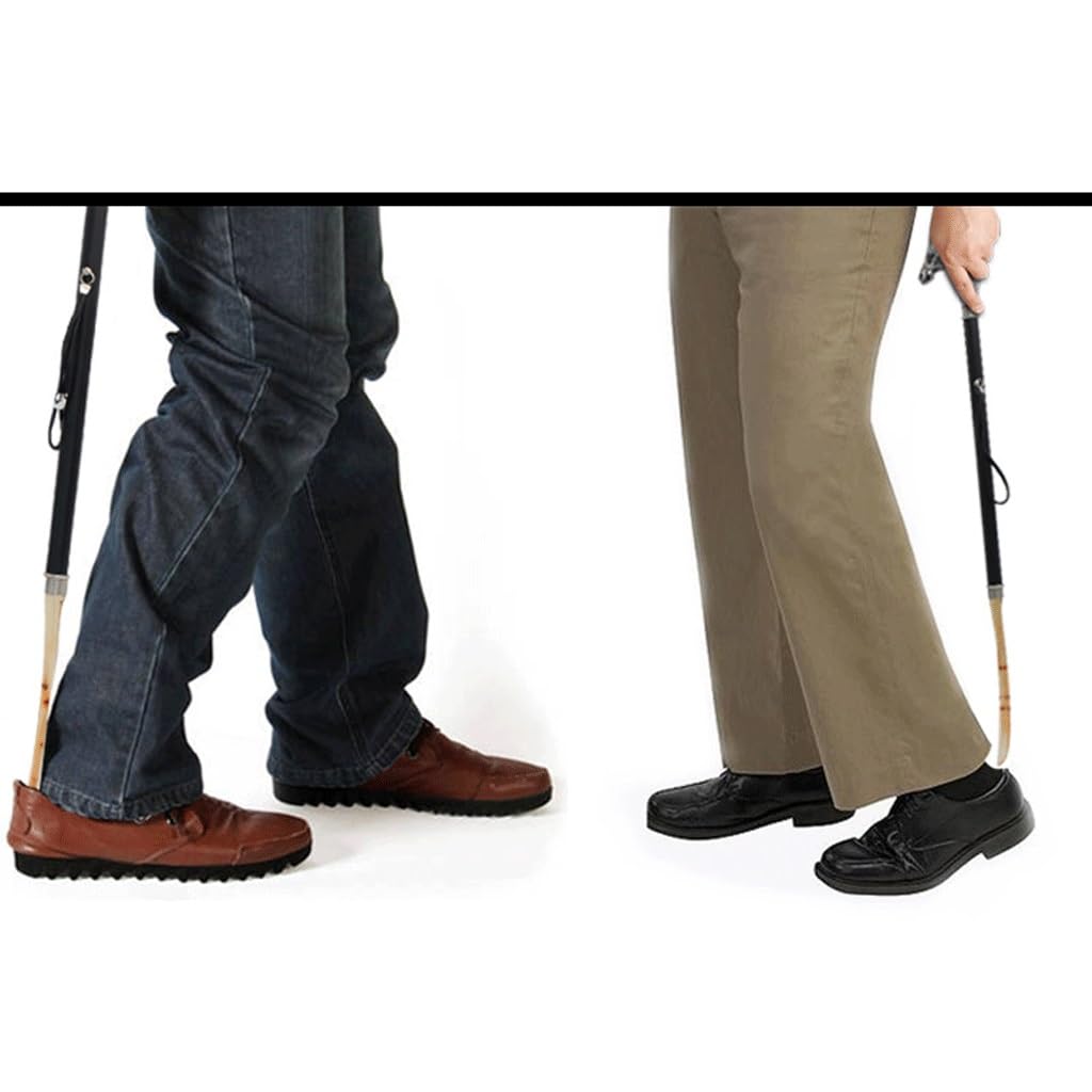 TEESONG Calzascarpe Calzascarpe esteso Calzascarpe in metallo con testa di cavallo Manico lungo Sollevatore for scarpe for porta domestica Strumento Calzascarpe