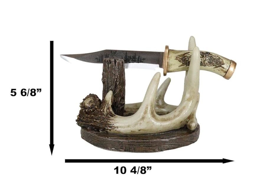 動物の角の彫刻 木製スタンド付き rma-8370_1.jpg
