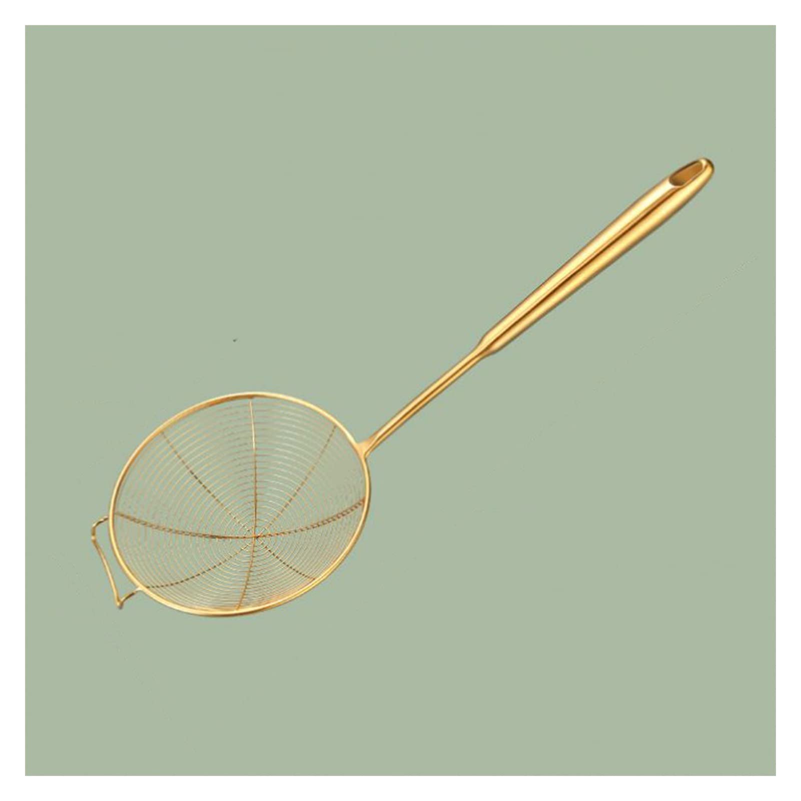 Fry Baskets Stainless Steel Cooking Basket with Long Handle Household Kitchen Cooking Basket with Hanging Hole Multifunctional Fried Food Filter French Fry Chip Basket (Color : B)