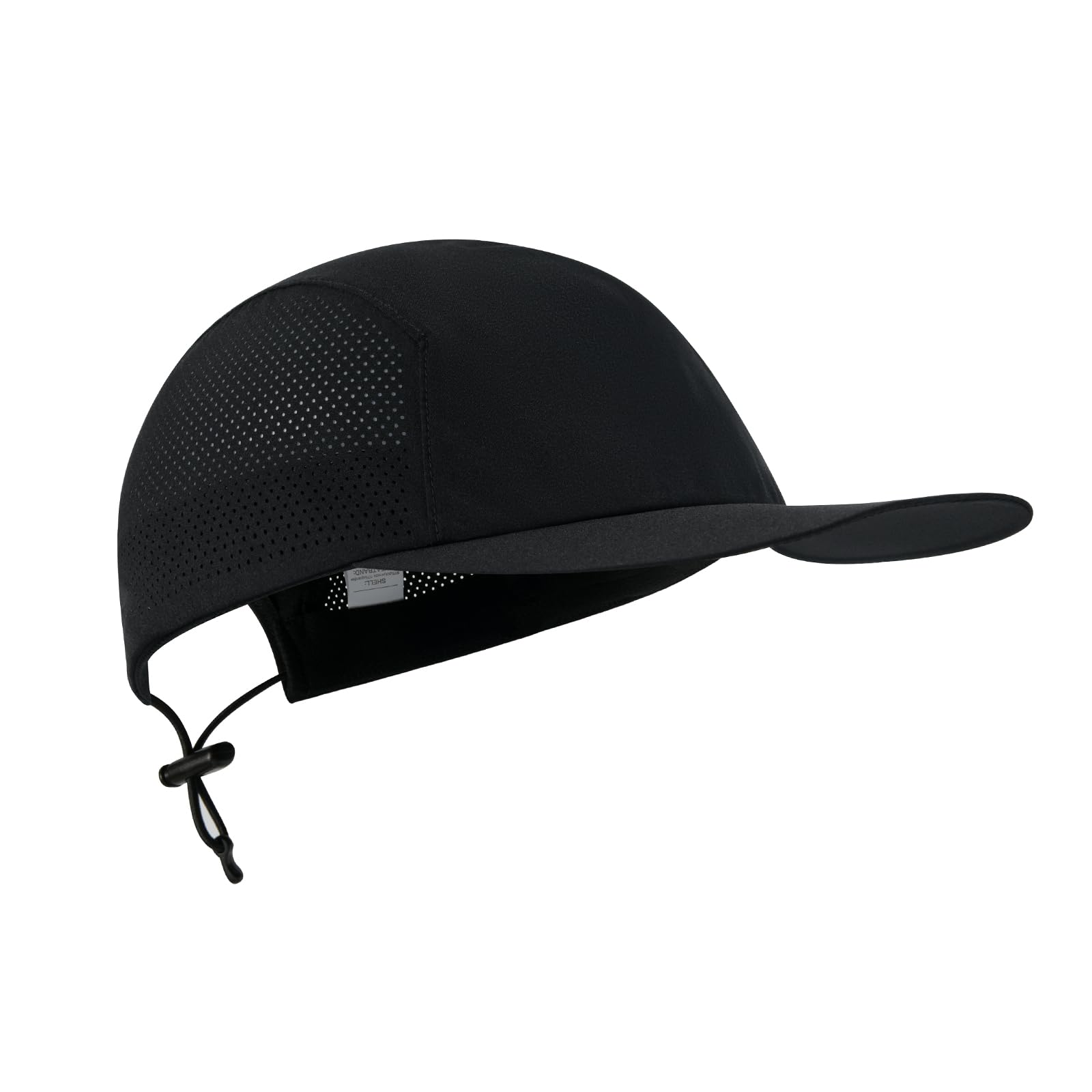 VOBOOM Unstructured Baseball Cap Flat Brim Quick Dry Outdoor Sports Hat for Men and Women (Black)