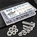 Zhenglilos 540PCS Machine Screw Assortment Kit，M3*6，M4*8，M4*12，M4*16，M5*20 Phillips Truss Head Nuts and Bolts Assortment Kit, 304 Stainless Steel Screws, Fully Machine Thread