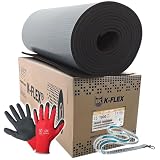 K-Flex ST Plaque isolante autocollante + gants + cordon Scorprotect (noir, épaisseur d'isolation 13 mm, 1000 x 8000 mm)