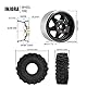 INJORA 1.9 Schlamm Reifen Sat Offset -8.9mm Beadlock Felge für 1/10 RC Crawler Auto Axial SCX10 90046 UTB18 TRX4,Schwarz