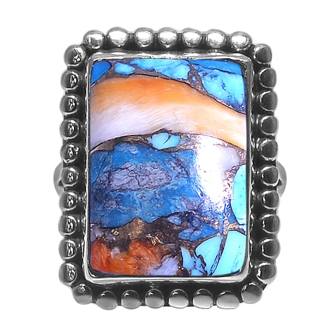 Bague en argent 925 et turquoise cuivrée Meadows pour femme