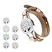 OTOTEC Bracelet d'aromathérapie avec médaillon pour huiles essentielles et 8 tampons de recharge de couleurs mélangées en acier inoxydable 316 2 couches réglables Champagne