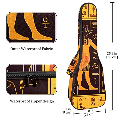 Sac à dos pour ukulélé rétro égyptiens hiéroglyphes égyptiens imperméable Oxford avec bretelles réglables - Les Beatles, Paul McCartney, John Lennon, RIngo Starr, George Harrison Sac à dos pour ukulélé rétro égyptiens hiéroglyphes égyptiens imperméable Oxford avec bretelles réglables – Image 5