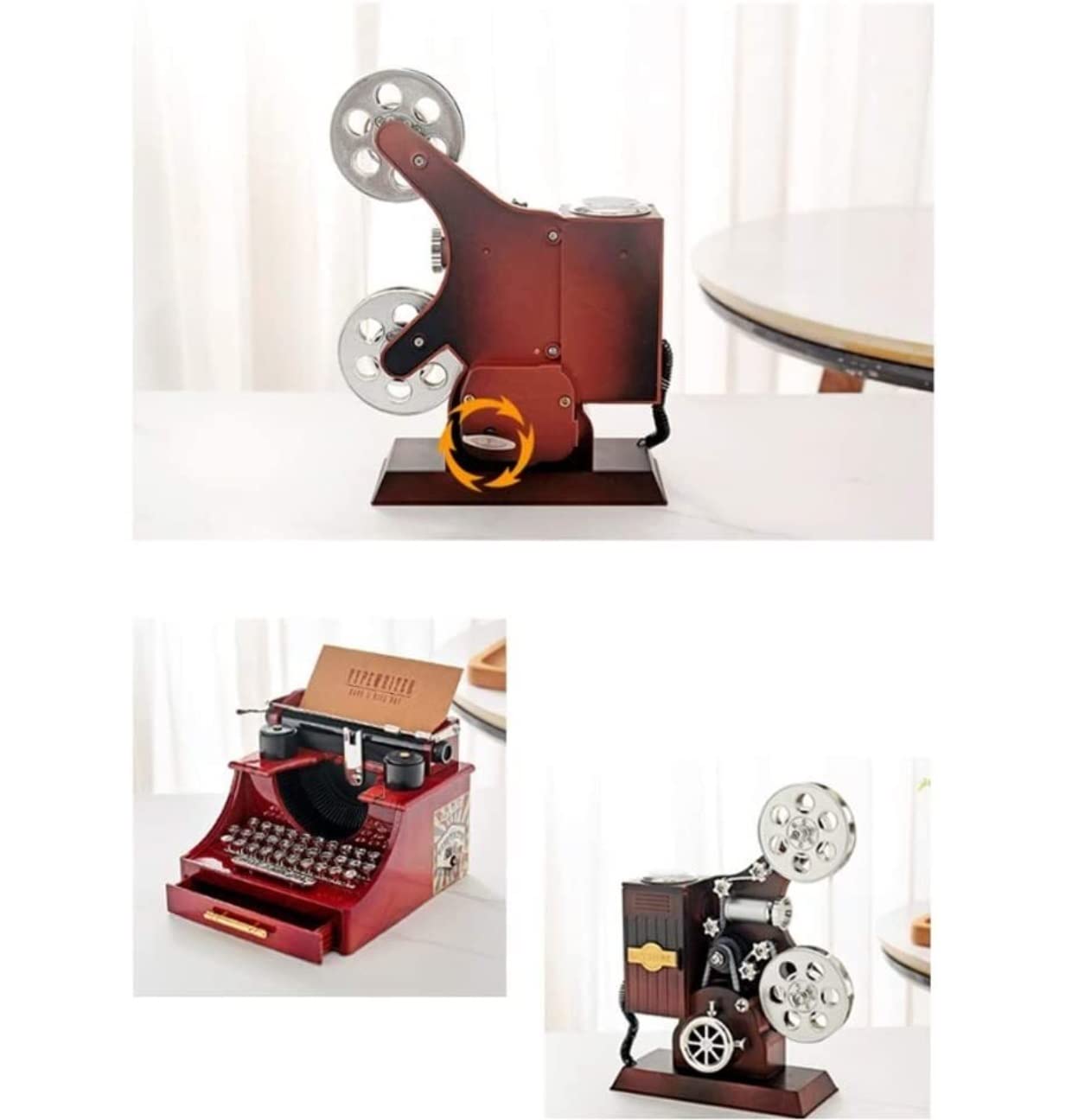 Carillon Scatola Musicale Carillon in Stile Vintage Carillon Creativo retrò con Meccanismo A Orologeria per Il Compleanno di Natale Carillon Regalo di(A)