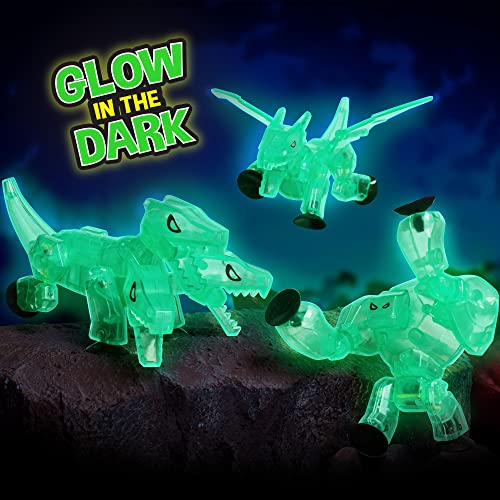 Zing Stikbot Glow In The Dark Mega Monsters, Complete Set Of 3 Stikbot Collectable Glowing Monster Action Figures, Create Stop Motion Animation #TOP3