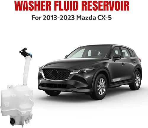 Miniatura 2 de FITRITE AUTO PARTS Nuevo depósito de líquido de lavadora para Mazda CX-5 2013-2023, plástico PP, tanque grande, incluye entrada/tapa/soporte/bomba y