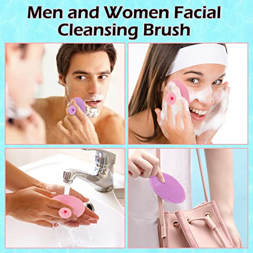 Yokilly Silicone Face Scrubber Exfoliator Brush, Manual Handheld Facial Cleansing Brush, Face Scrub Wash Brush With Soft Bristle, Face Cleansing Brush For Men And Women (4 Color) #TOP6