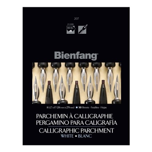 Bloc Papier Parchemin Calligraphie Bienfang 50 Feuilles Blanc Brillant 21,6x27,9cm