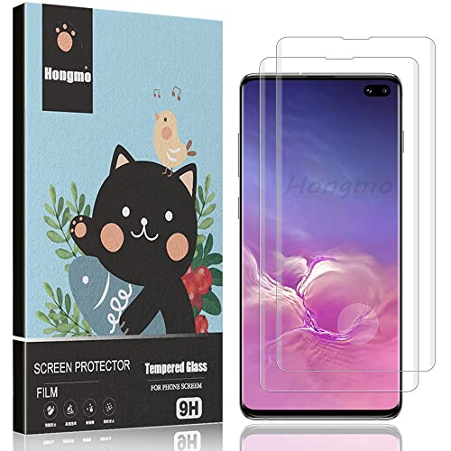 【2枚】For Galaxy S10 Plus 用の ガラスフィルム 超薄 For Galaxy S10+ SC-04L SCV42 フィルム For ギャラクシーS10 Plus / S10+ スクリーン保護 硬度9H 3D曲面 指紋防止 全面粘着 高透