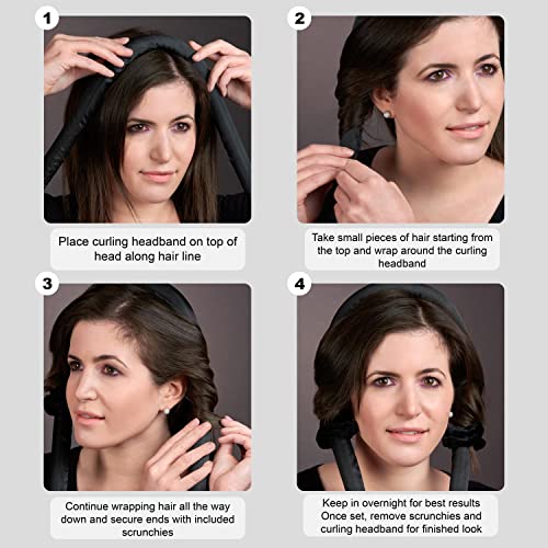 Heatless Hair Roller & Scrunchies Set