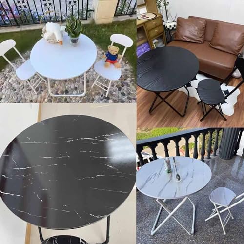 Portable Folding Dining Table for Small Spaces, Round Garden Table φ60/70/80cm, Balcony Patio Side Table, Ideal for Camping, Cooking, Picnic & Outdoor Use