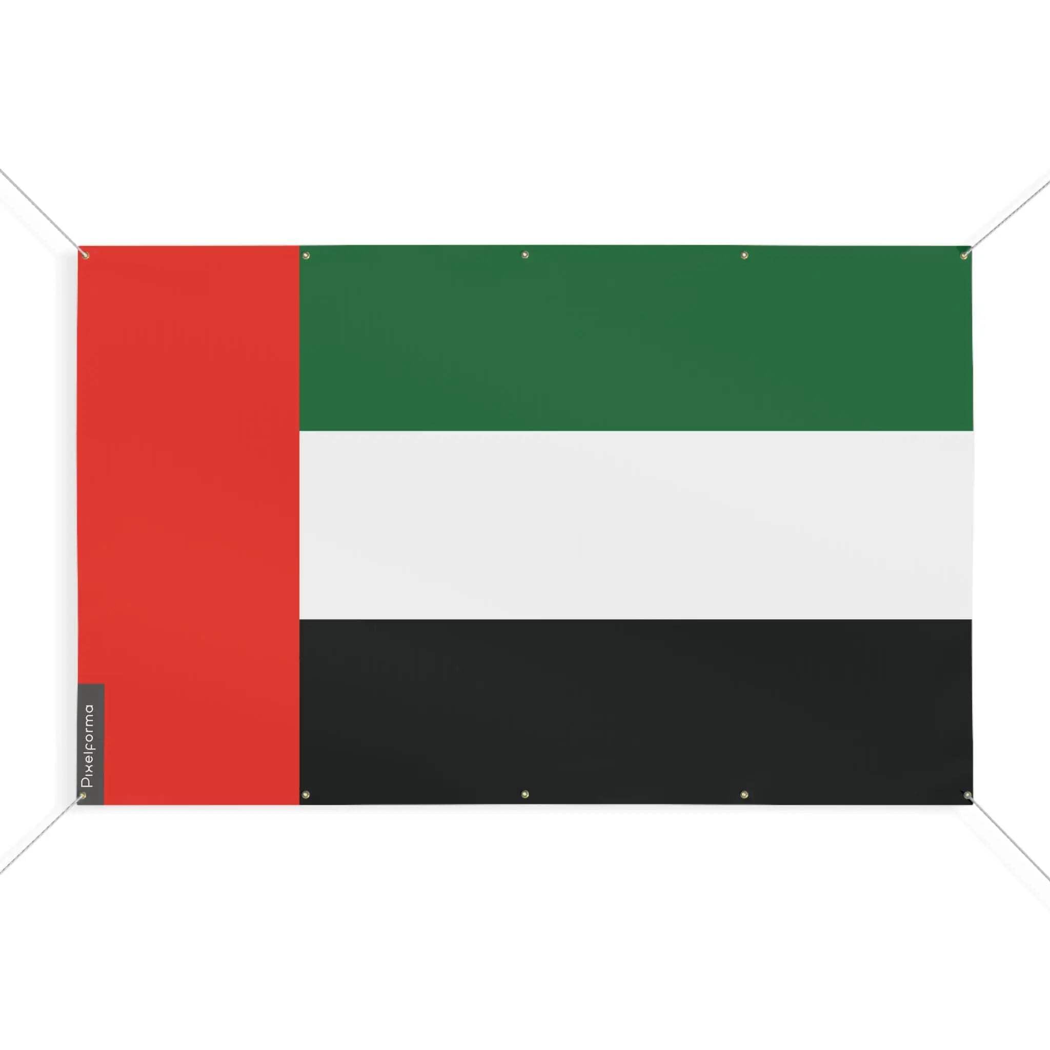 Drapeau Émirats arabes unis 110x165 cm avec 10 oeillets taille S pour mât